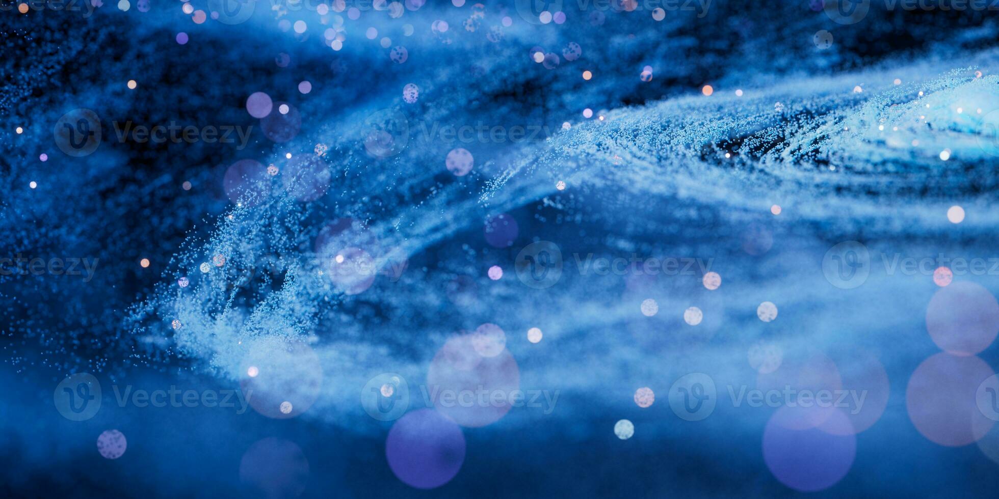 Colorful nebula with density glowing particles, 3d rendering. photo