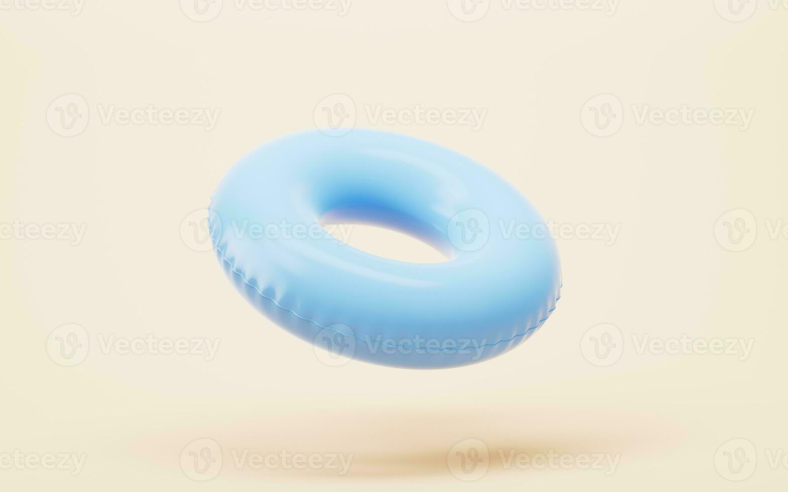 Inflatable swimming ring, summer and swimming themes, 3d rendering. photo