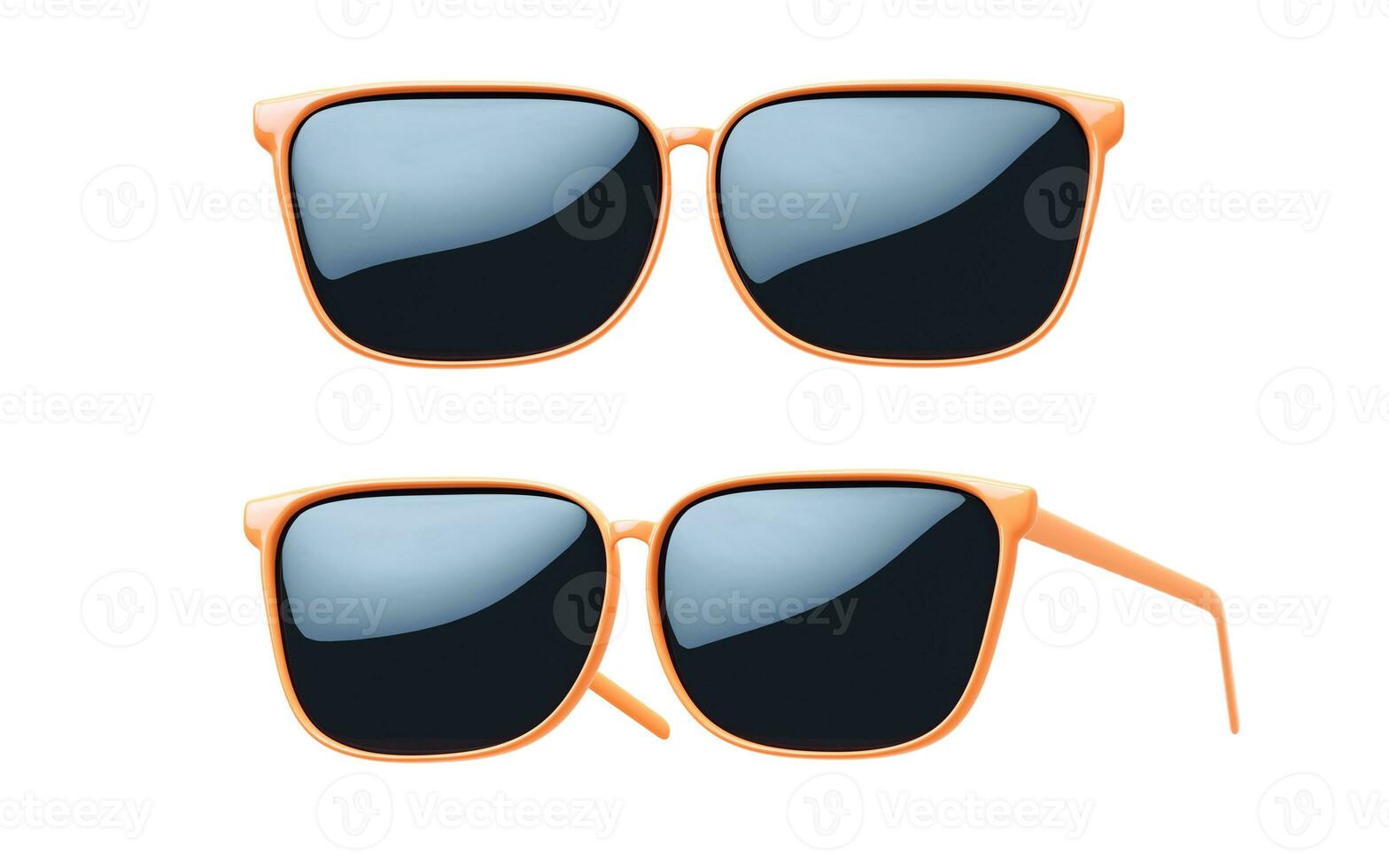 Sun glasses isolated on white background, 3d rendering. photo