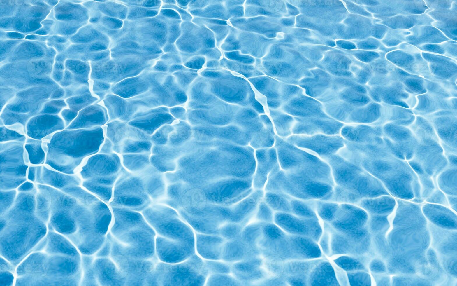 Water surface with caustic phenomenon, 3d rendering. photo