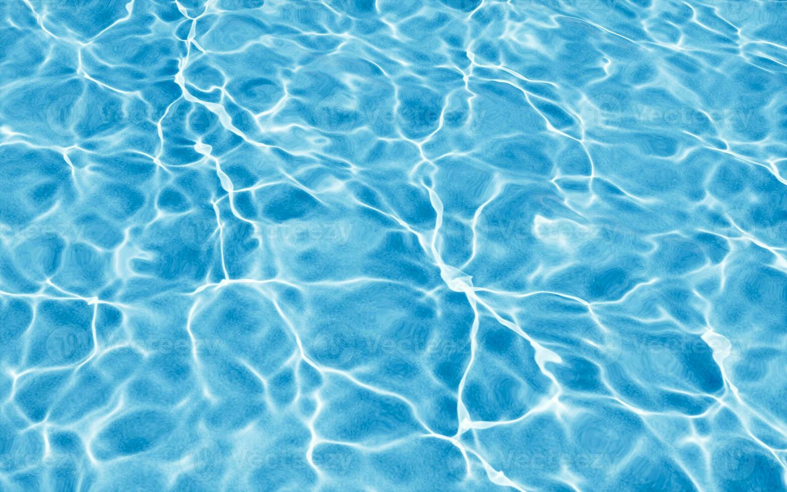 Water surface with caustic phenomenon, 3d rendering. photo