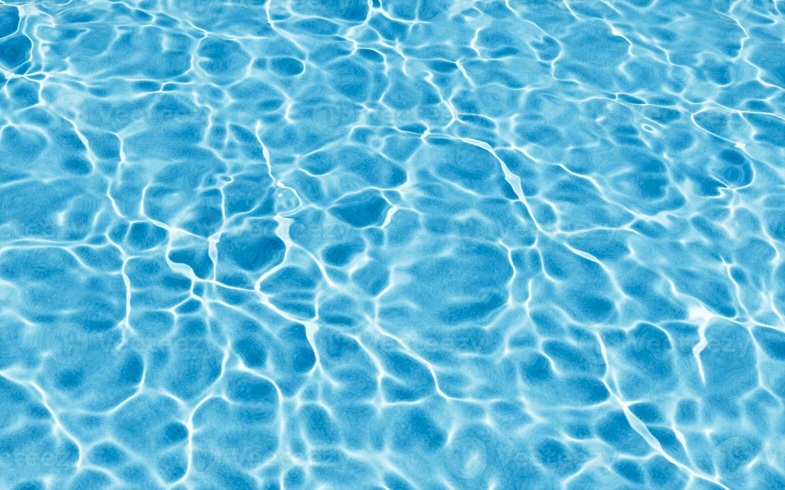Water surface with caustic phenomenon, 3d rendering. photo