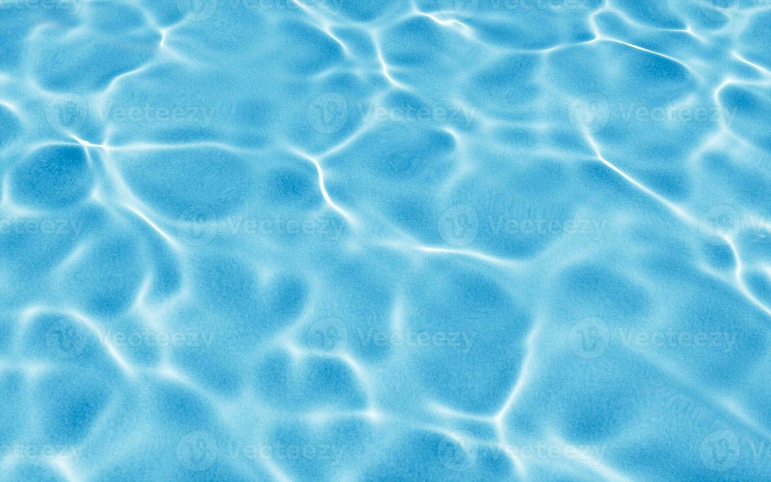 Water surface with caustic phenomenon, 3d rendering. photo