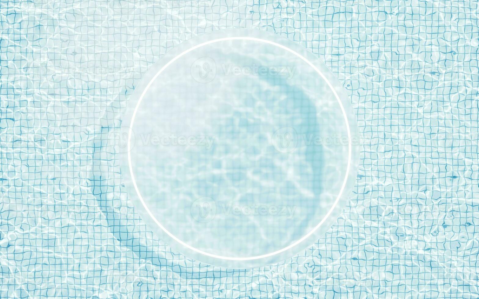 Water surface with caustic phenomenon, 3d rendering. photo