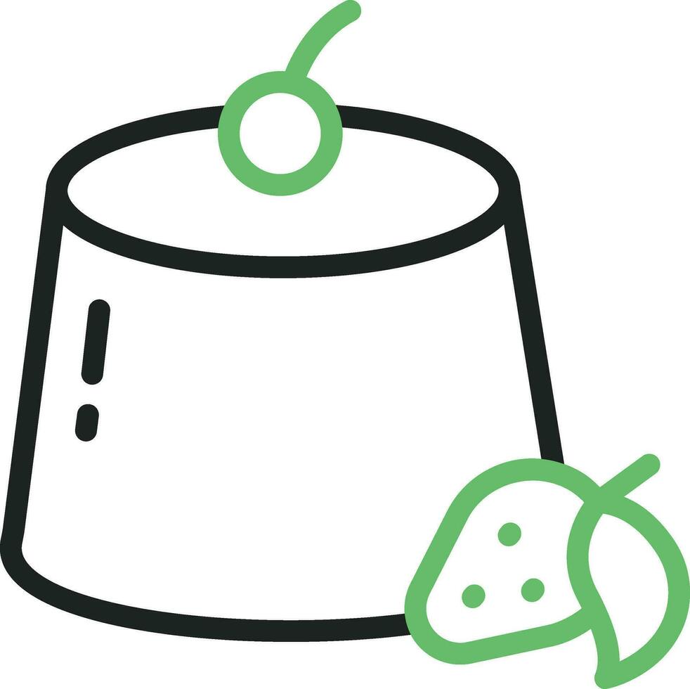 Pudding Icon Image. vector