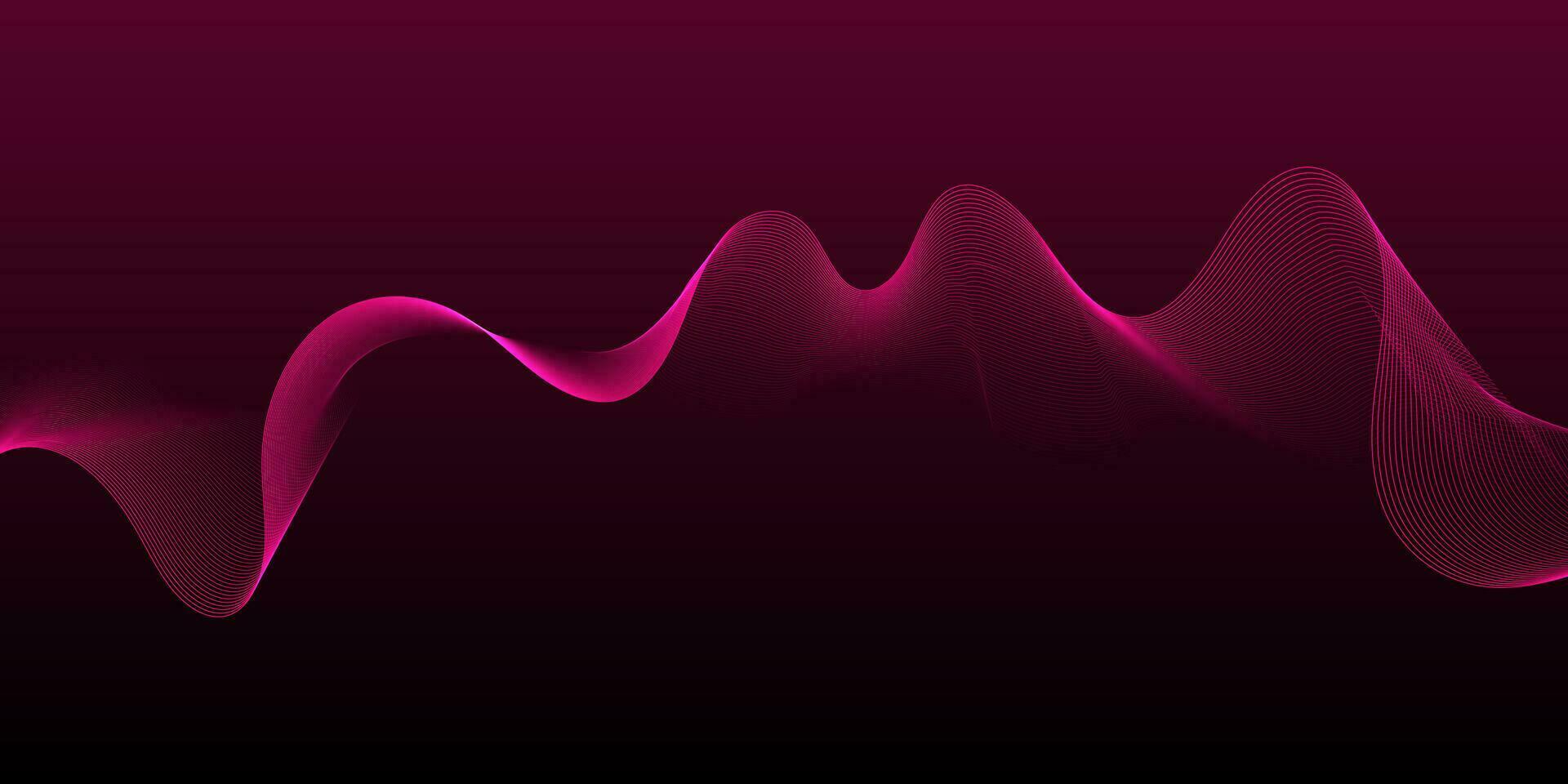 flowing waves banner design vector