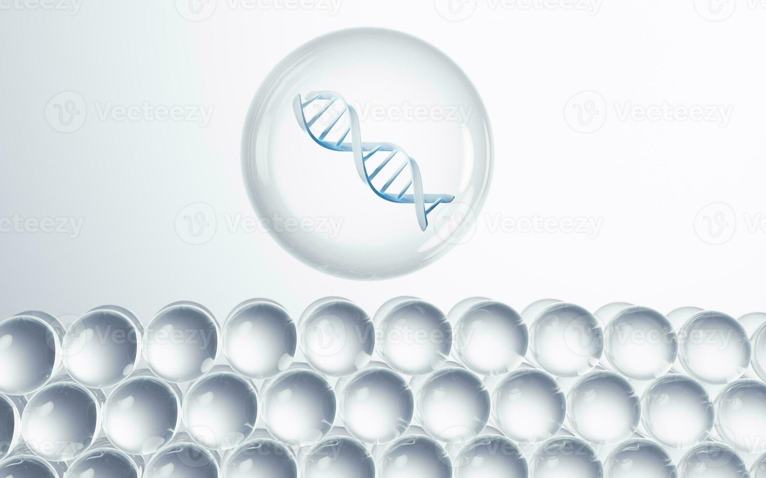 DNA and biology concept, 3d rendering. photo