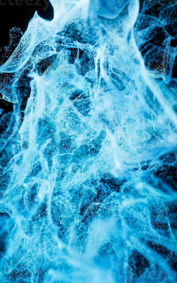 Abstract wave particles, diffuse powder, 3d rendering. photo