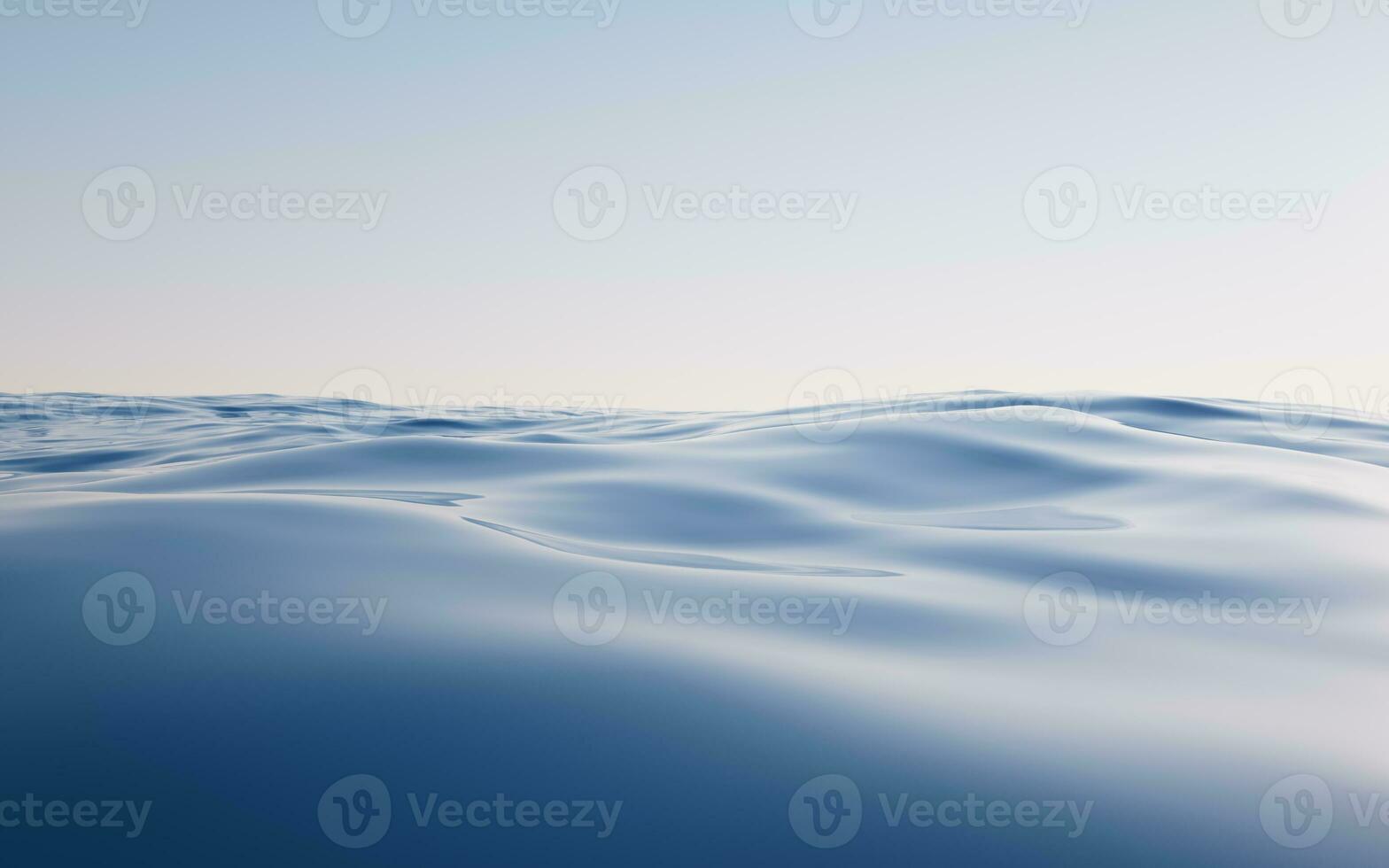 Empty water surface, 3d rendering. photo