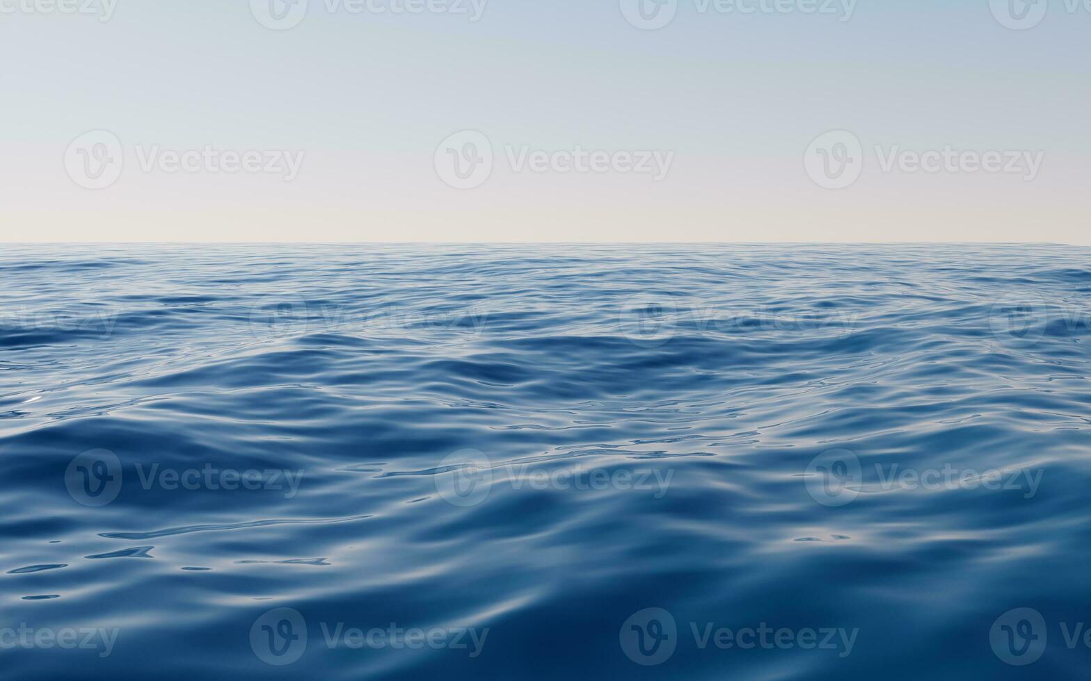 Empty water surface, 3d rendering. photo