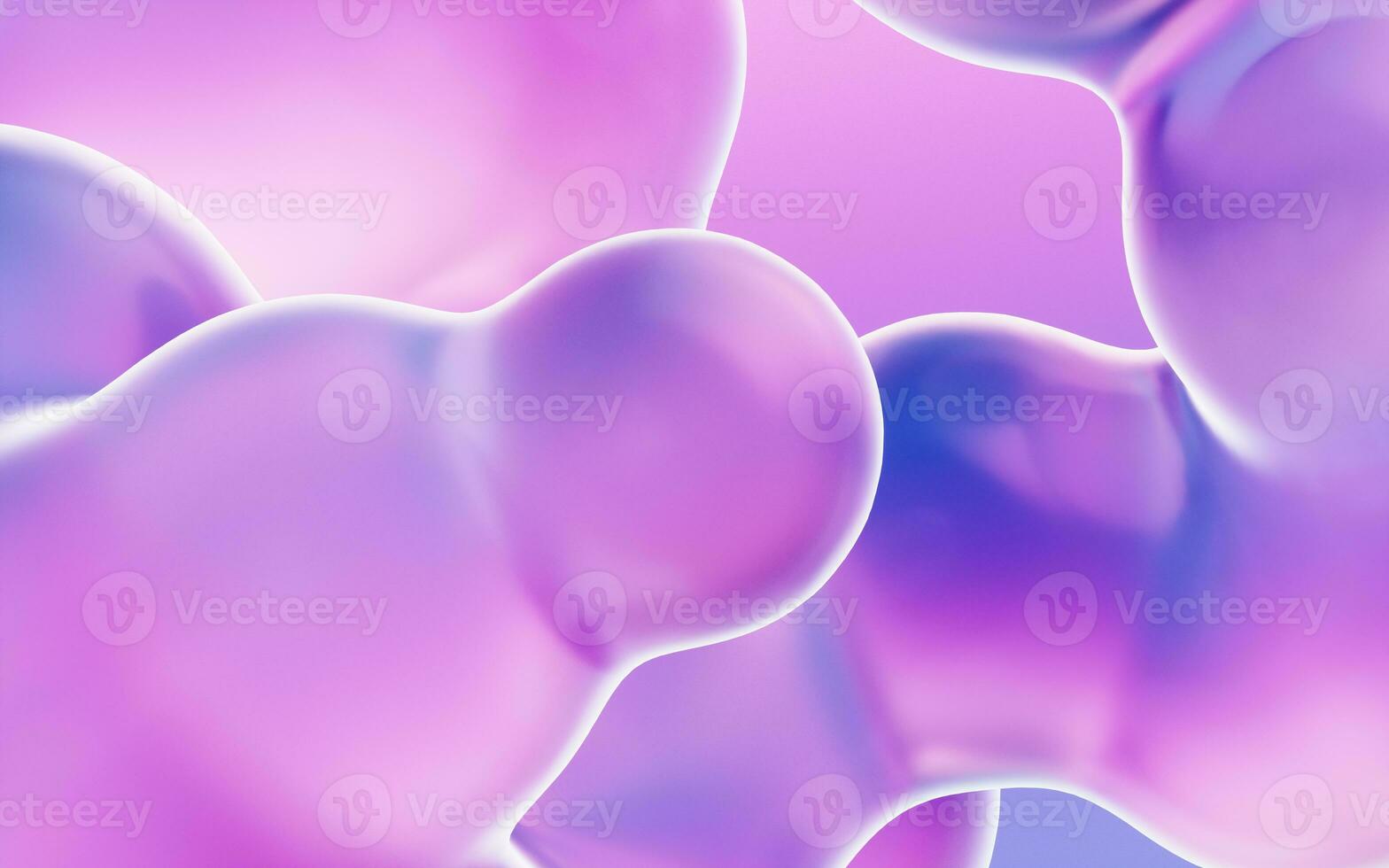 Transparent gradient bubbles, 3d rendering. photo