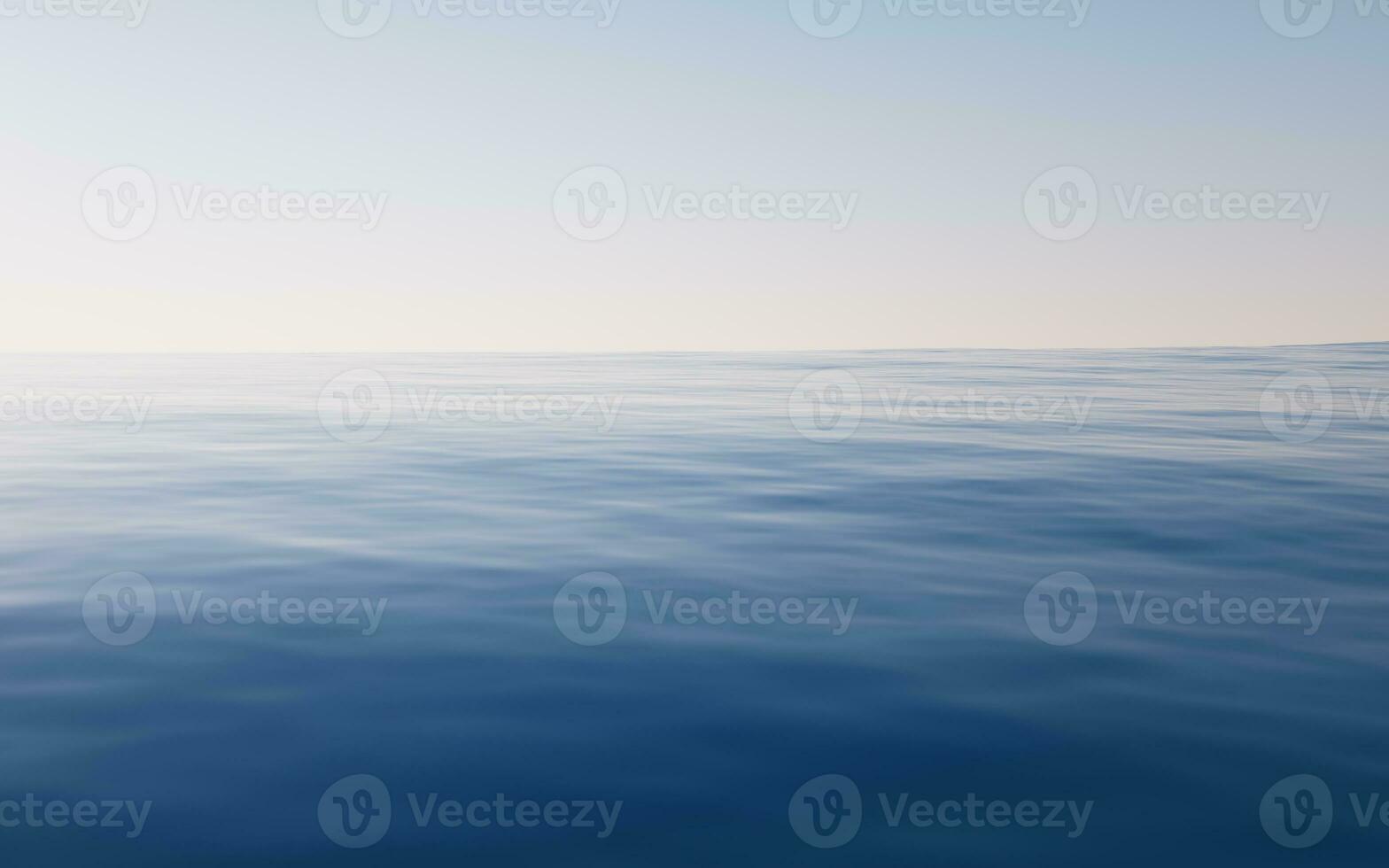 Empty water surface, 3d rendering. photo
