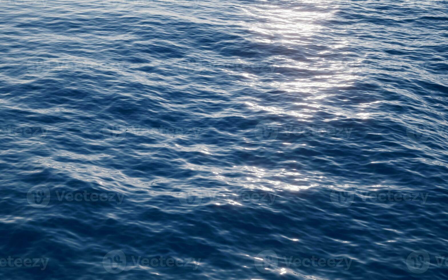 Empty water surface, 3d rendering. photo