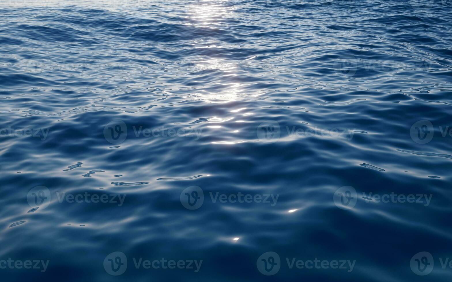 Empty water surface, 3d rendering. photo