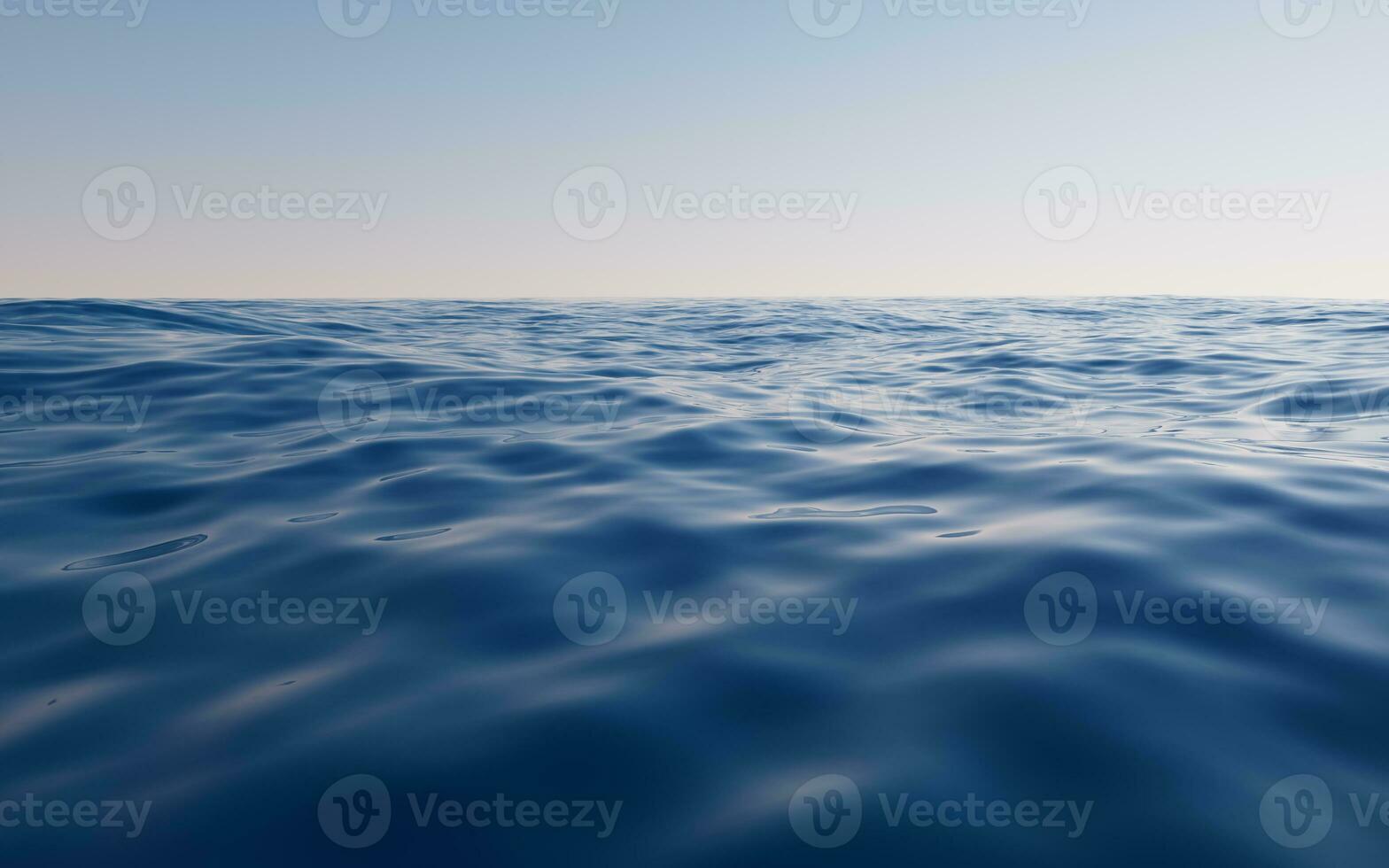 Empty water surface, 3d rendering. photo