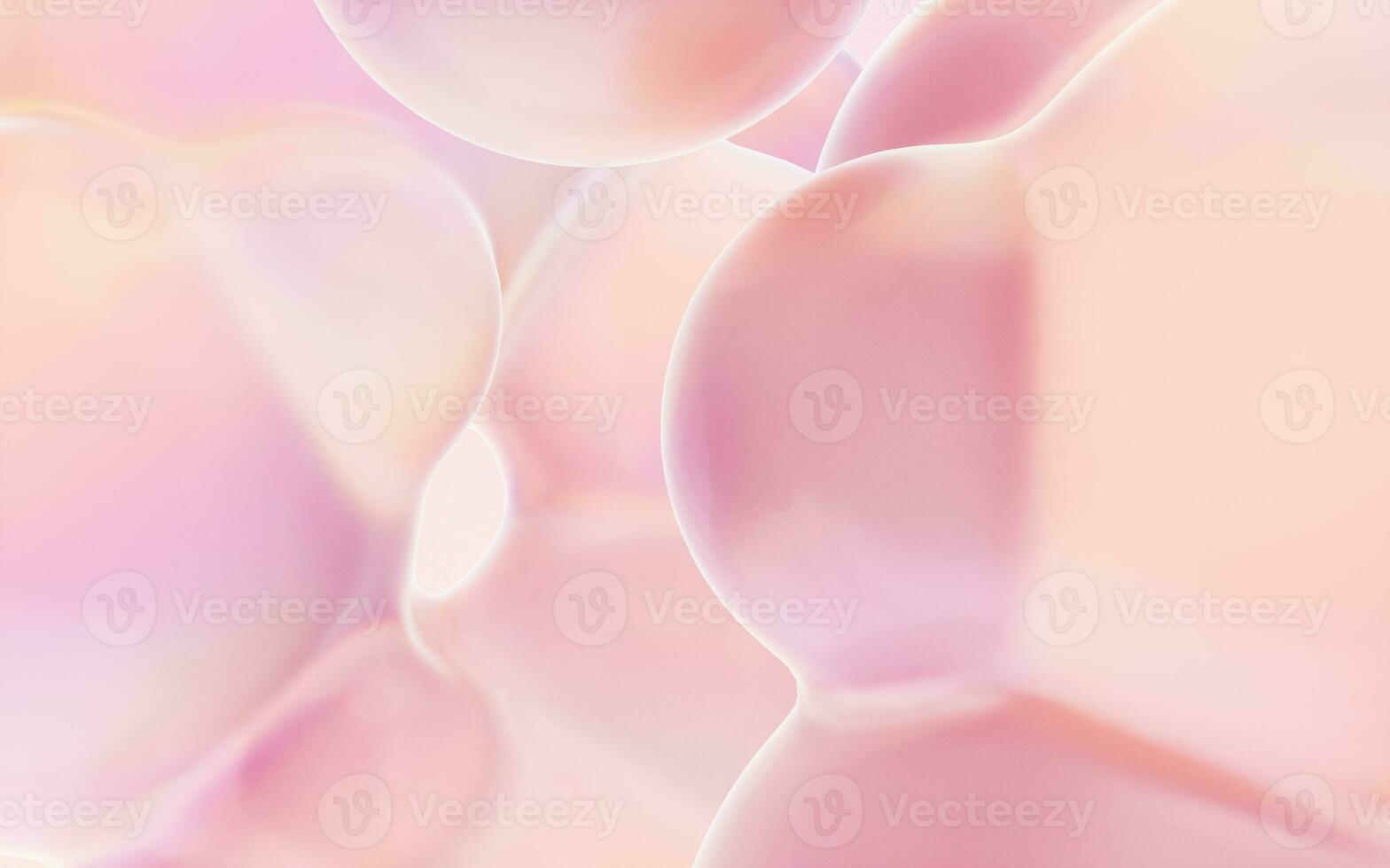Transparent gradient bubbles, 3d rendering. photo