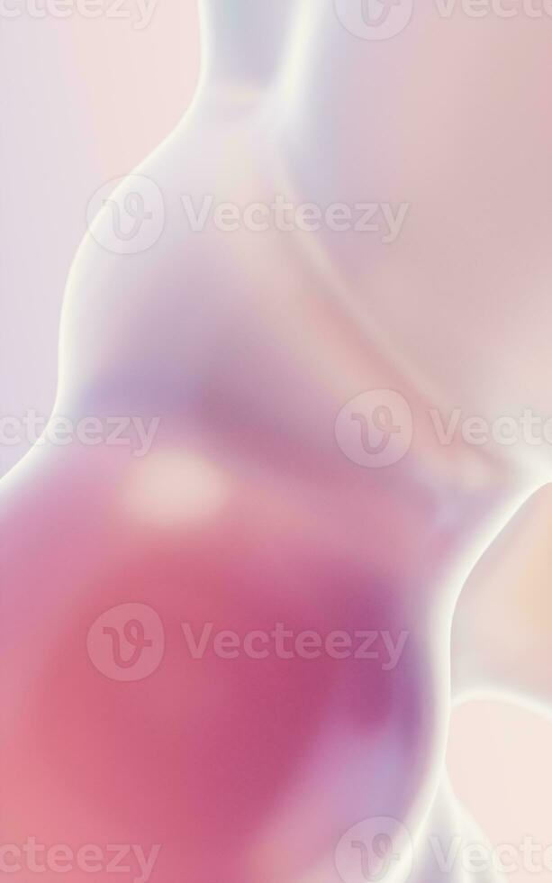 Transparent gradient bubbles, 3d rendering. photo