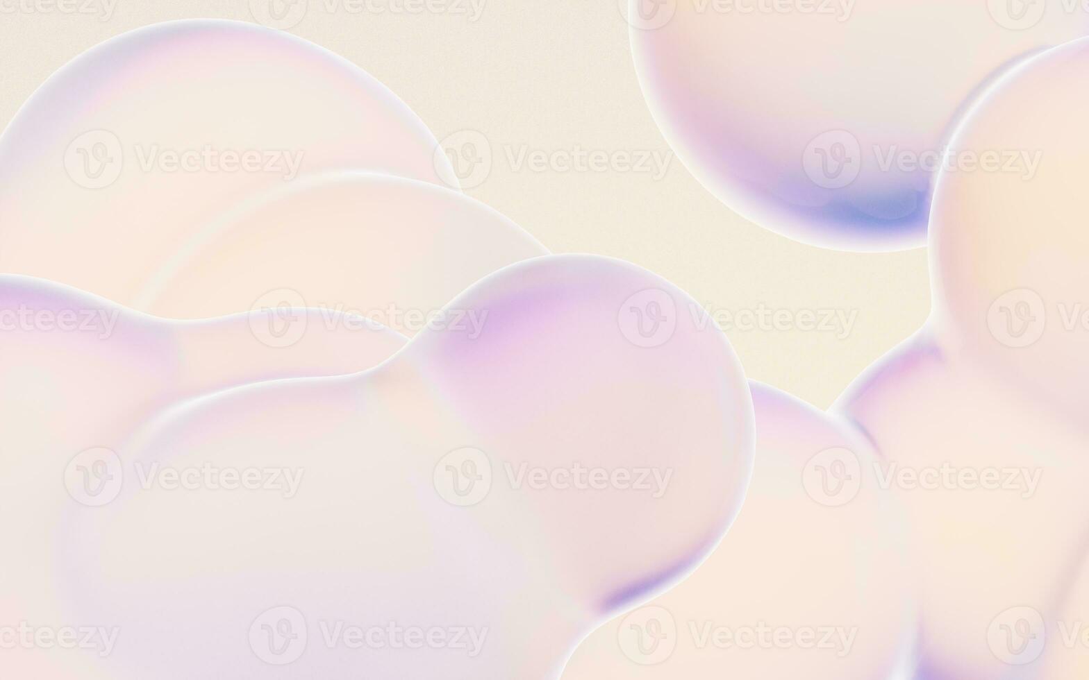 Transparent gradient bubbles, 3d rendering. photo
