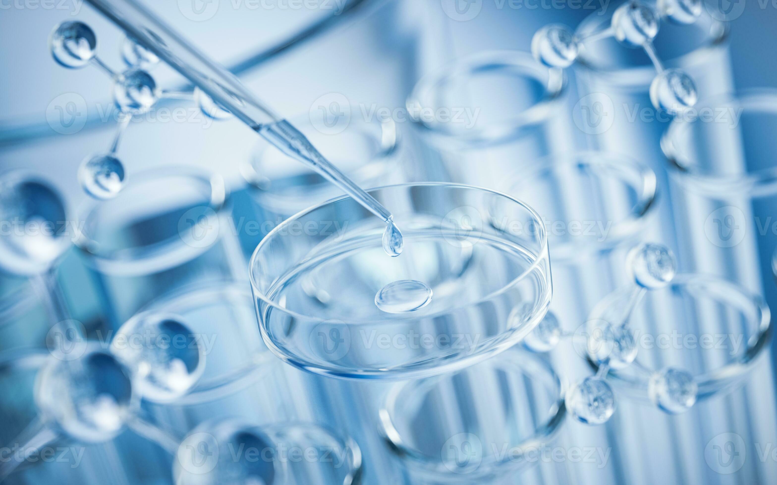 Chemical glassware in the laboratory, 3d rendering. 27771589 Stock