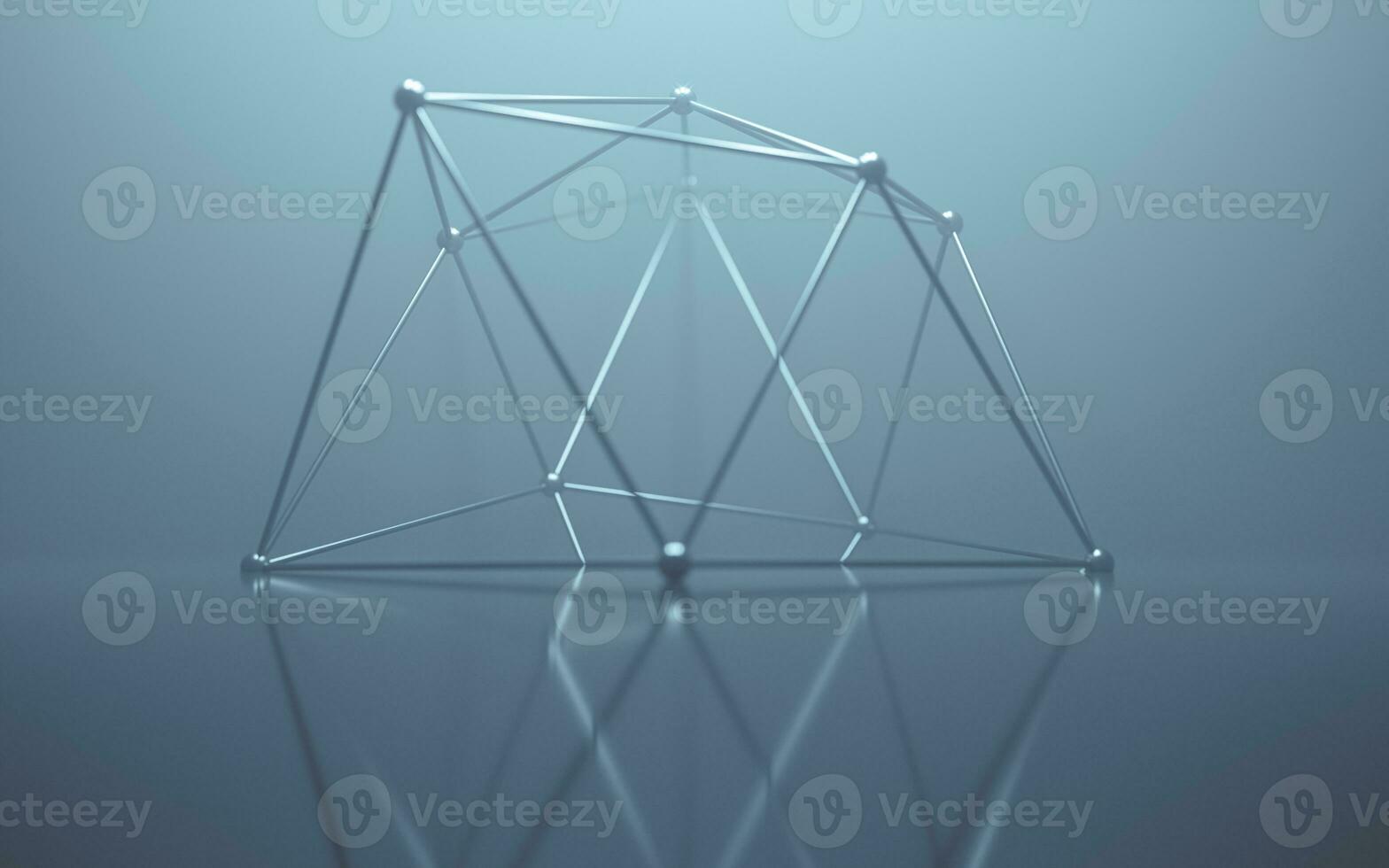 Geometry structure with fog scene, 3d rendering. photo