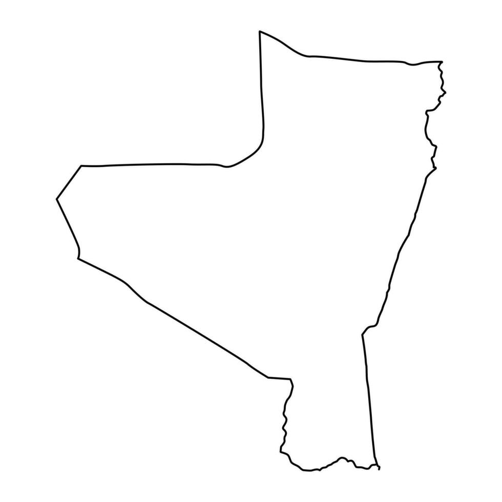 Kassala State map, administrative division of Sudan. Vector illustration.