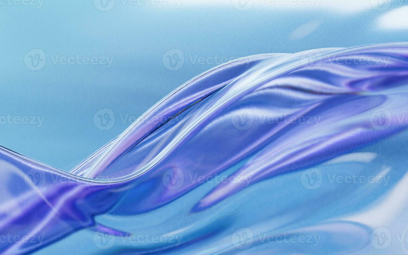 Flowing transparent cloth background, 3d rendering. photo