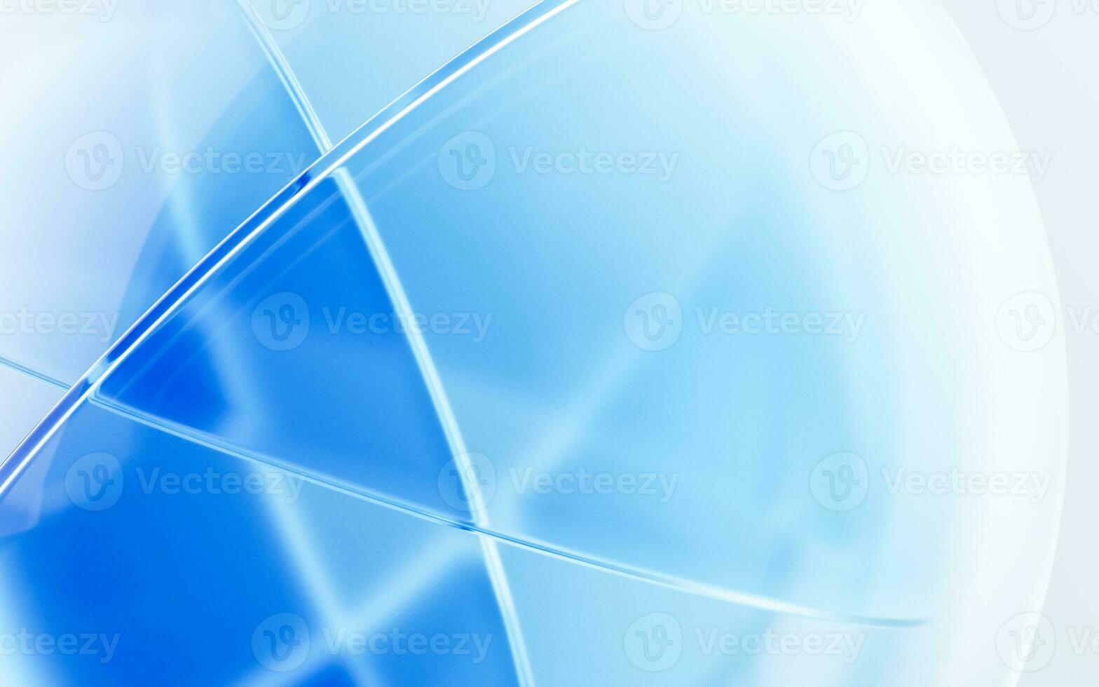 Transparent glass with gradient colors, 3d rendering. photo