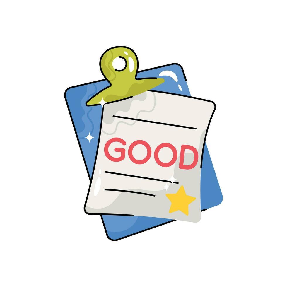 Good grades doodle vector Colorful  Sticker. EPS 10 file