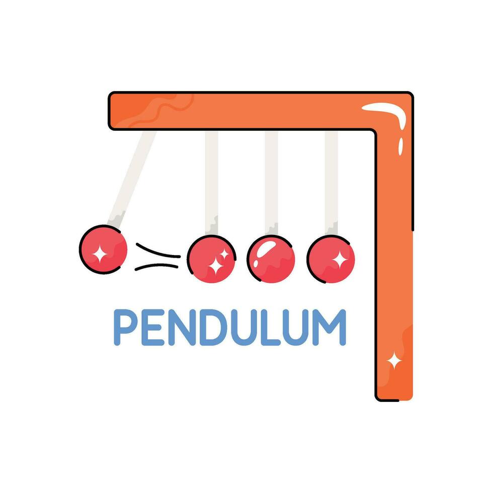 Pendulum doodle vector Colorful  Sticker. EPS 10 file