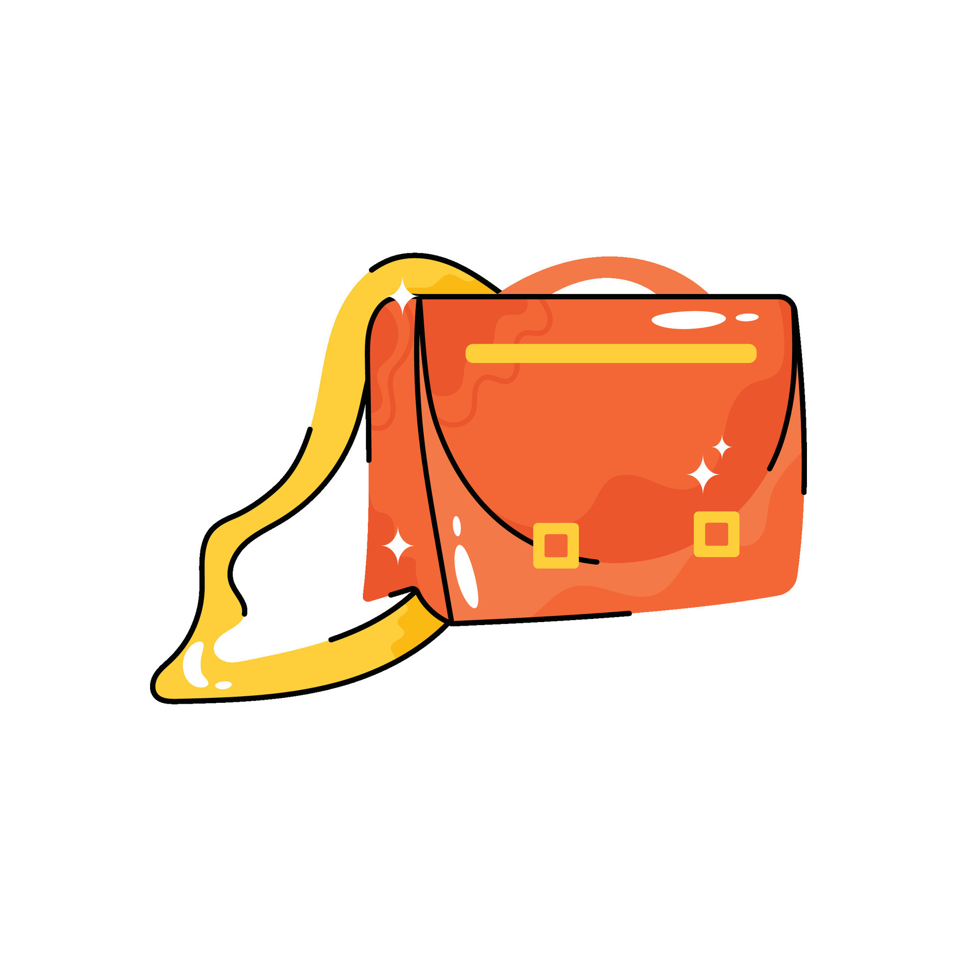 Bag doodle vector Colorful Sticker. EPS 10 file 27772124 Vector Art at