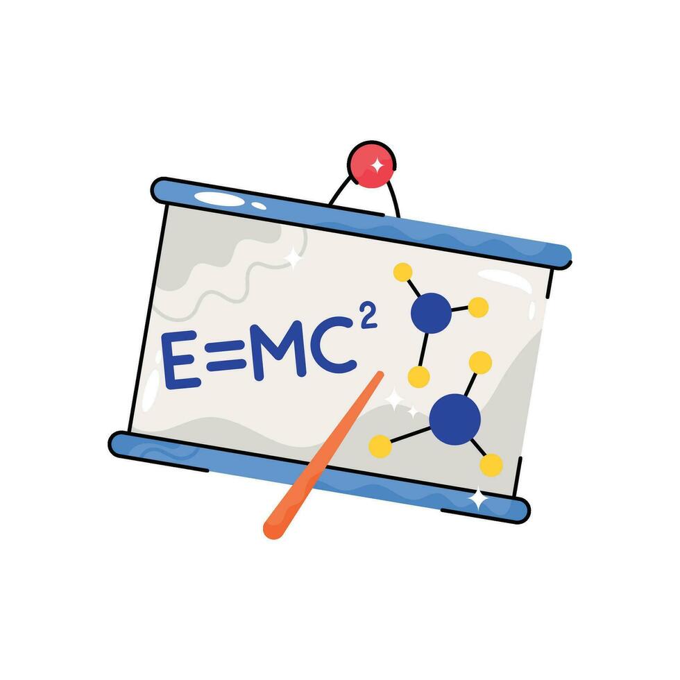 Physics formula doodle vector Colorful  Sticker. EPS 10 file
