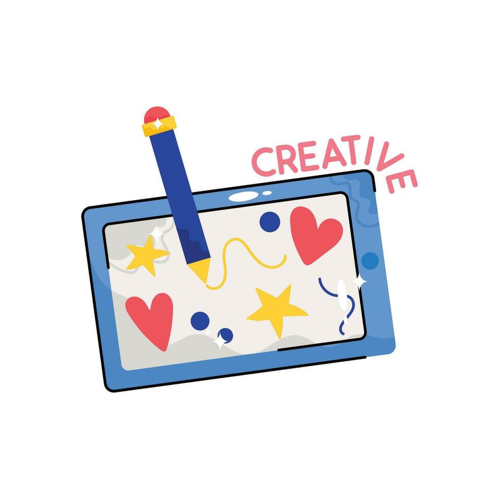 Creative doodle vector Colorful  Sticker. EPS 10 file