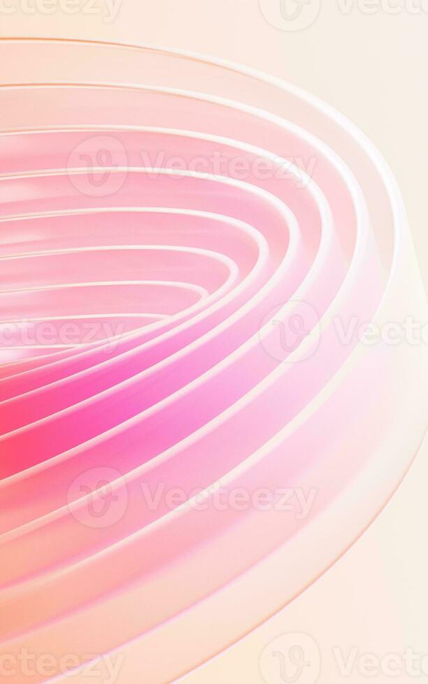 Transparent glass with gradient colors, 3d rendering. photo