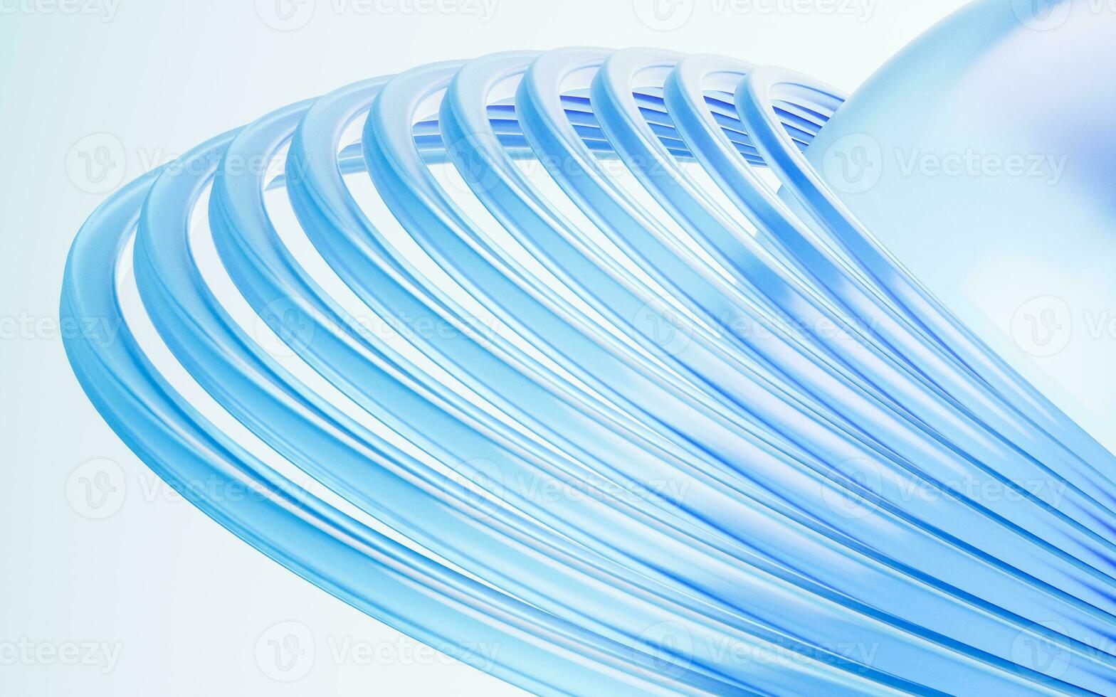 Transparent glass with gradient colors, 3d rendering. photo