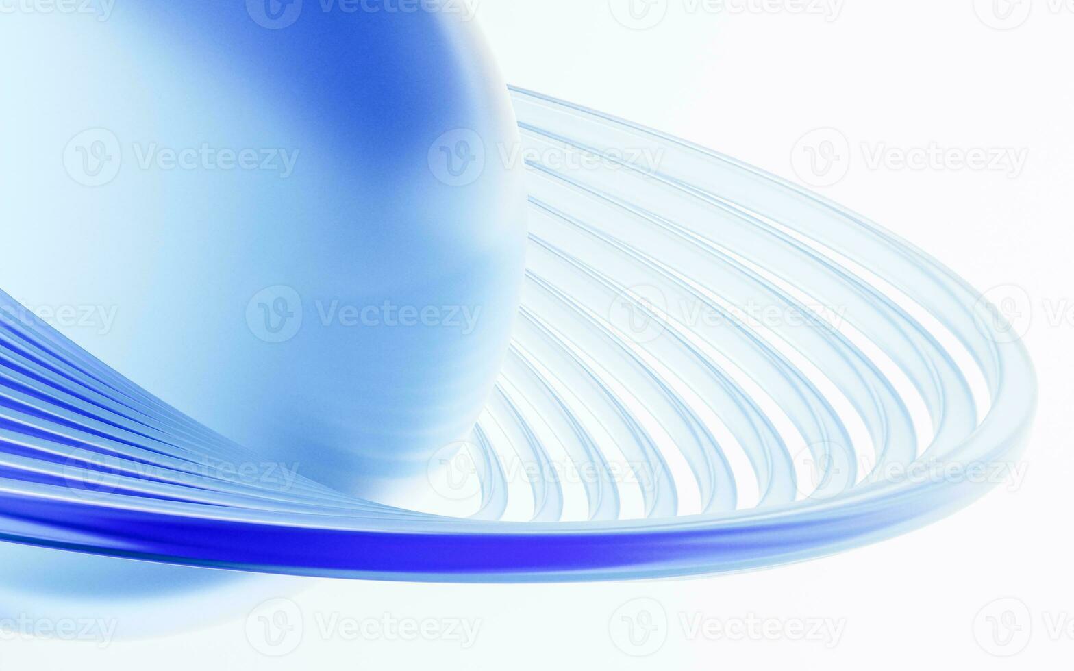 Transparent glass with gradient colors, 3d rendering. photo