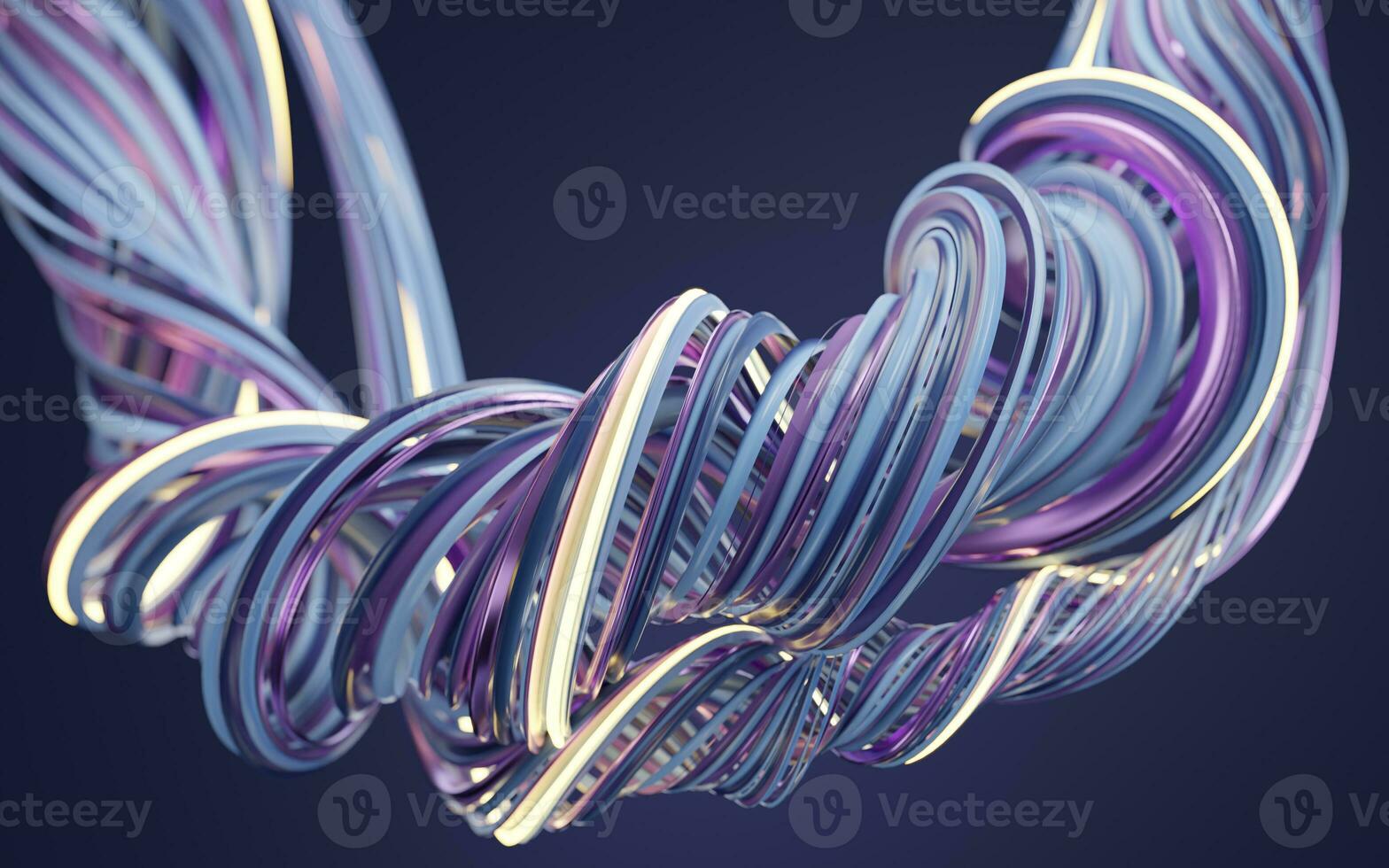 Abstract flowing curve lines, 3d rendering. photo