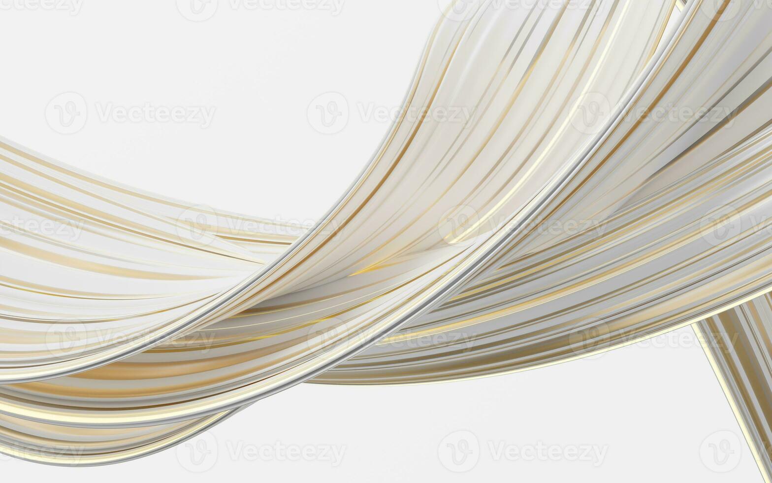 Abstract flowing curve lines, 3d rendering. photo