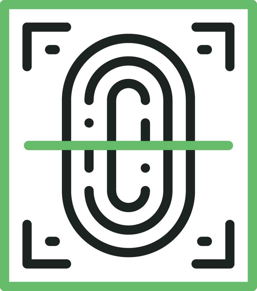 Fingerprint Scan Icon Image. vector