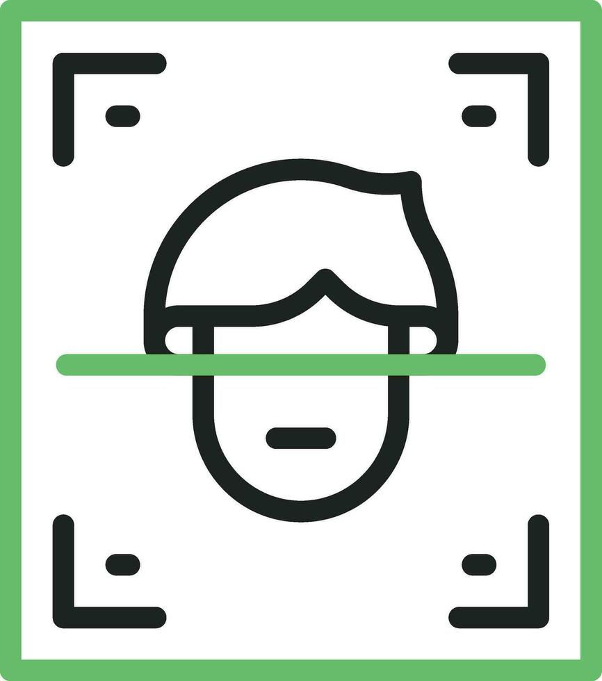 Face Scan Icon Image. vector