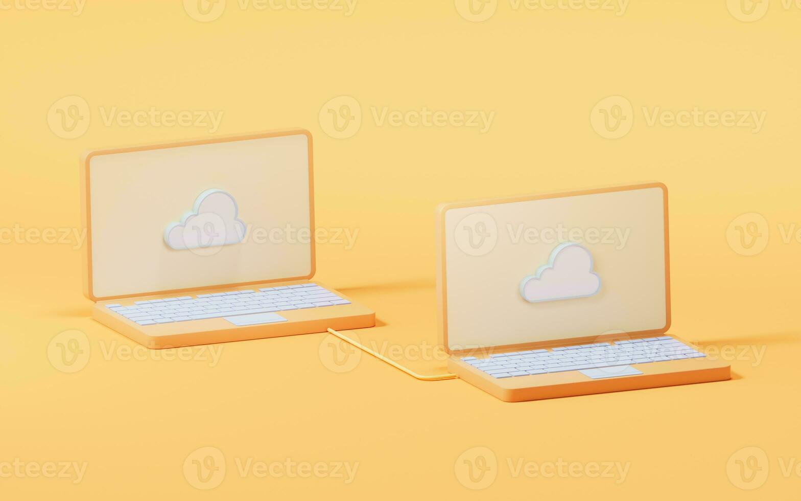 Cloud computing concept, 3d rendering. photo