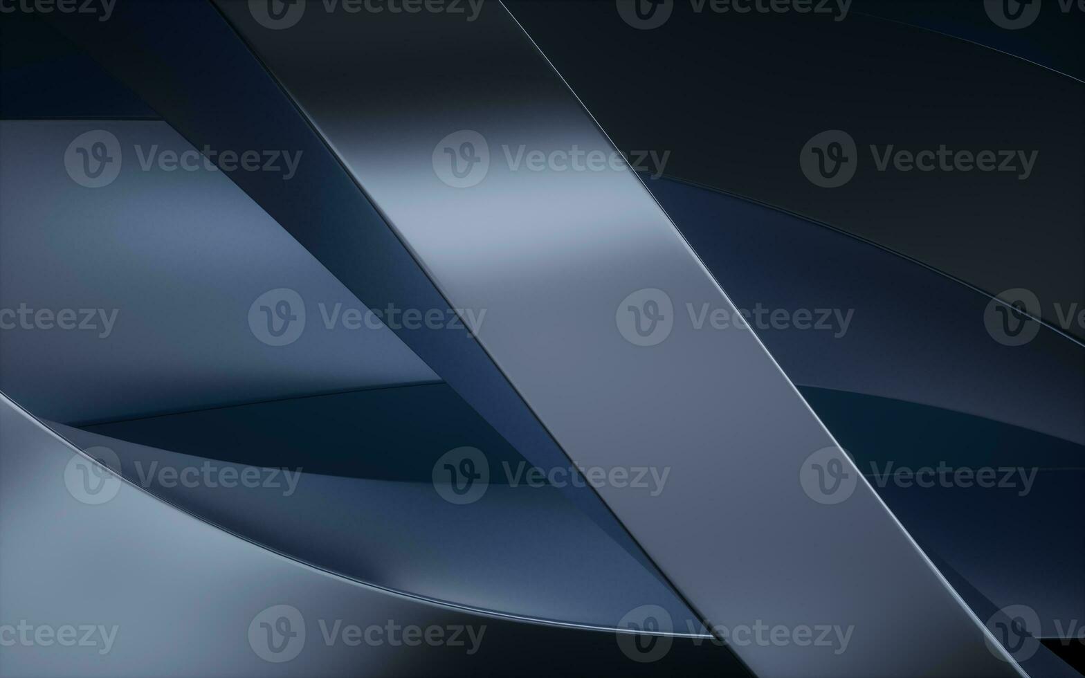 Metallic curve geometry background, 3d rendering. photo