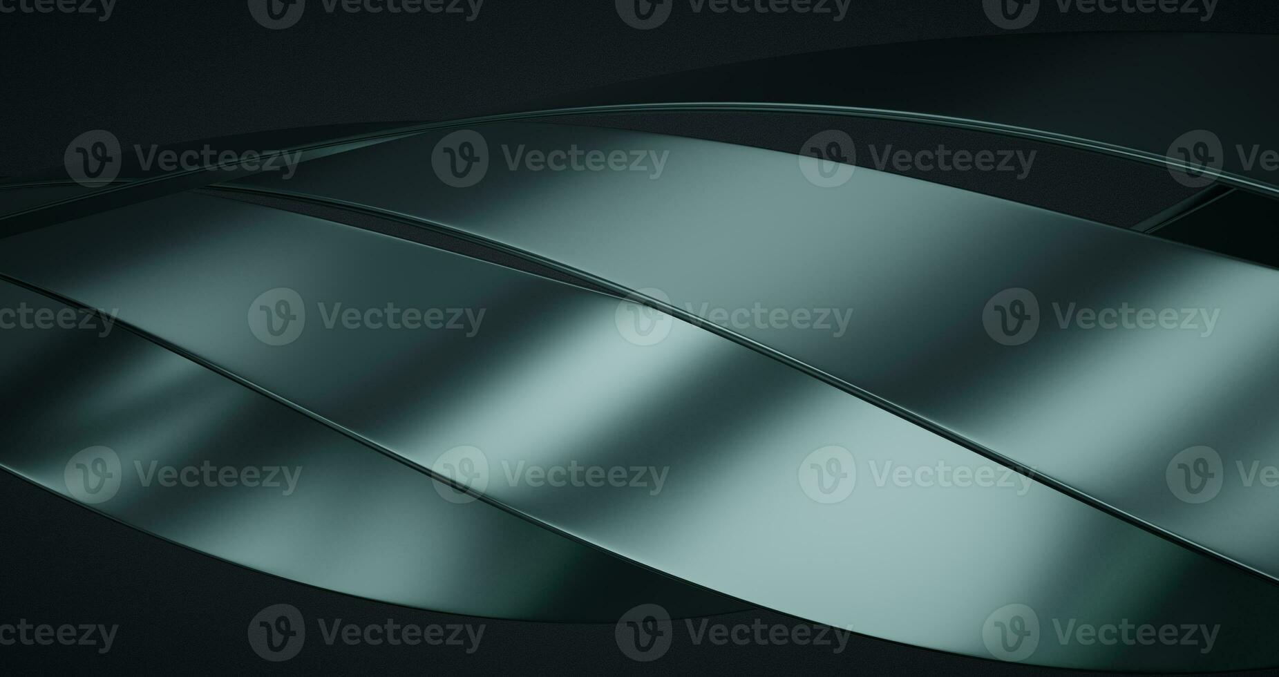 Metallic curve geometry background, 3d rendering. photo