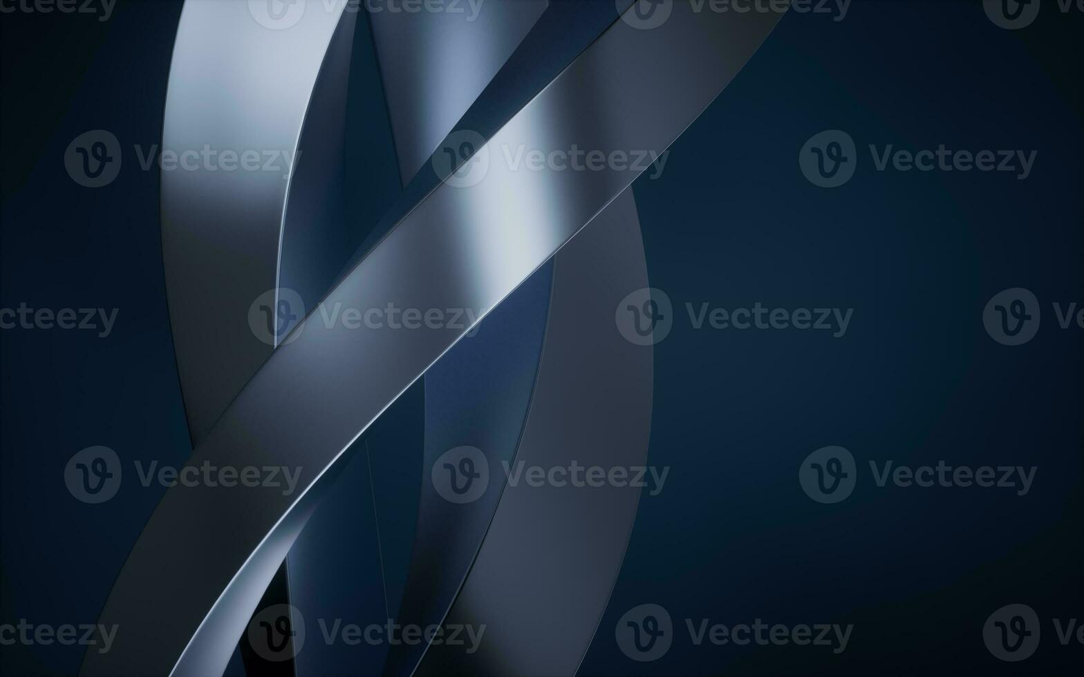 Metallic curve geometry background, 3d rendering. photo