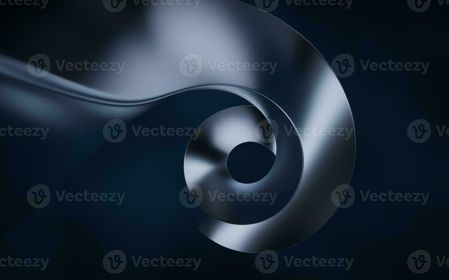 Metallic curve geometry background, 3d rendering. photo