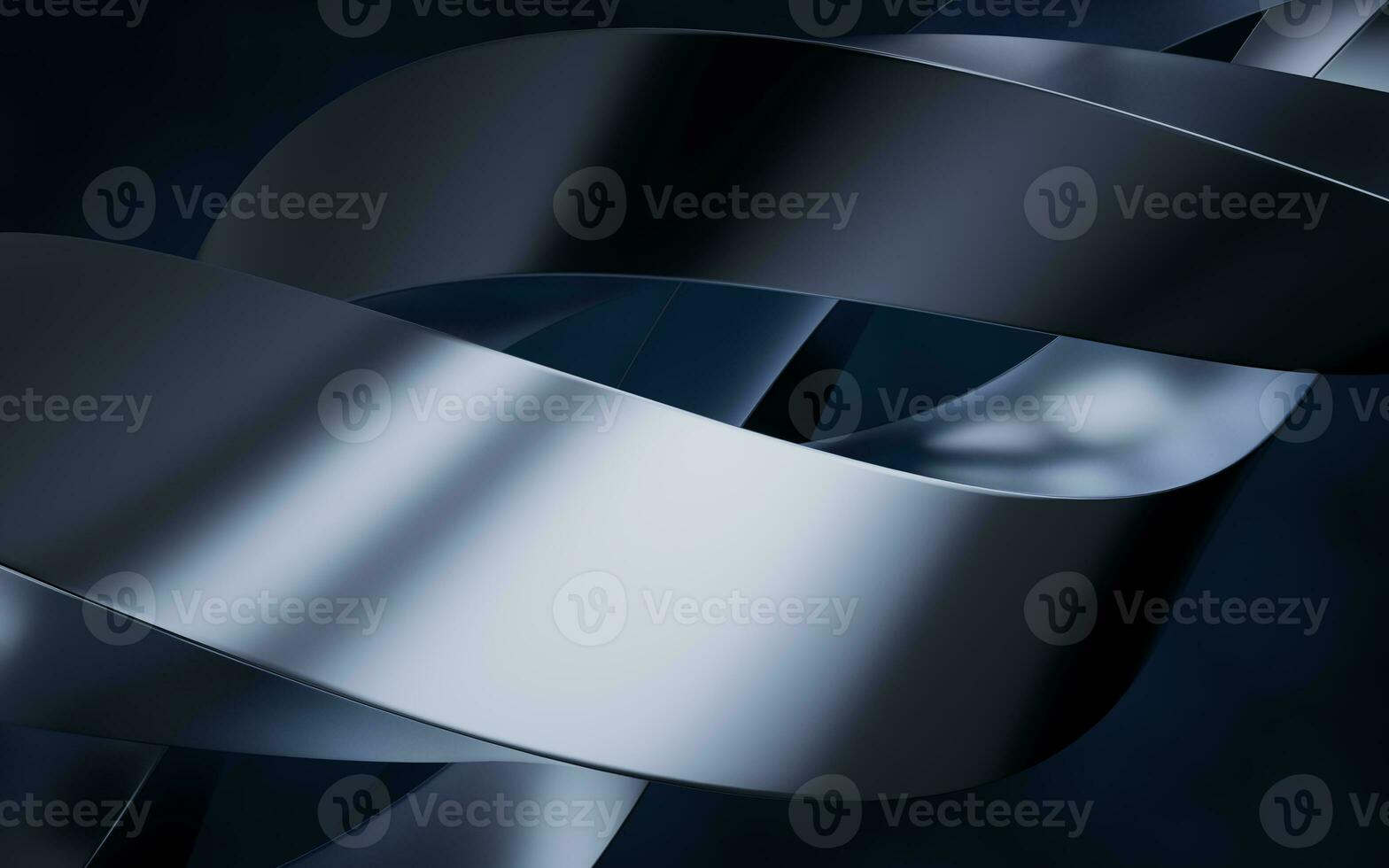 Metallic curve geometry background, 3d rendering. photo