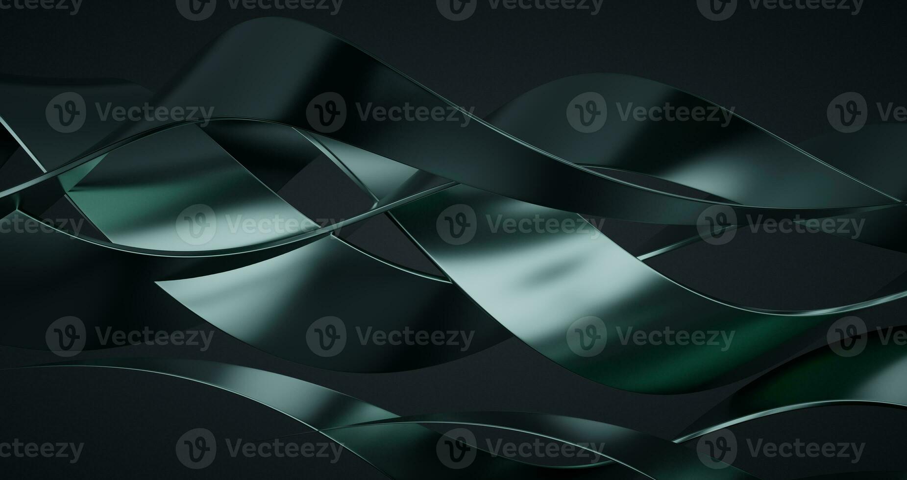 Metallic curve geometry background, 3d rendering. photo