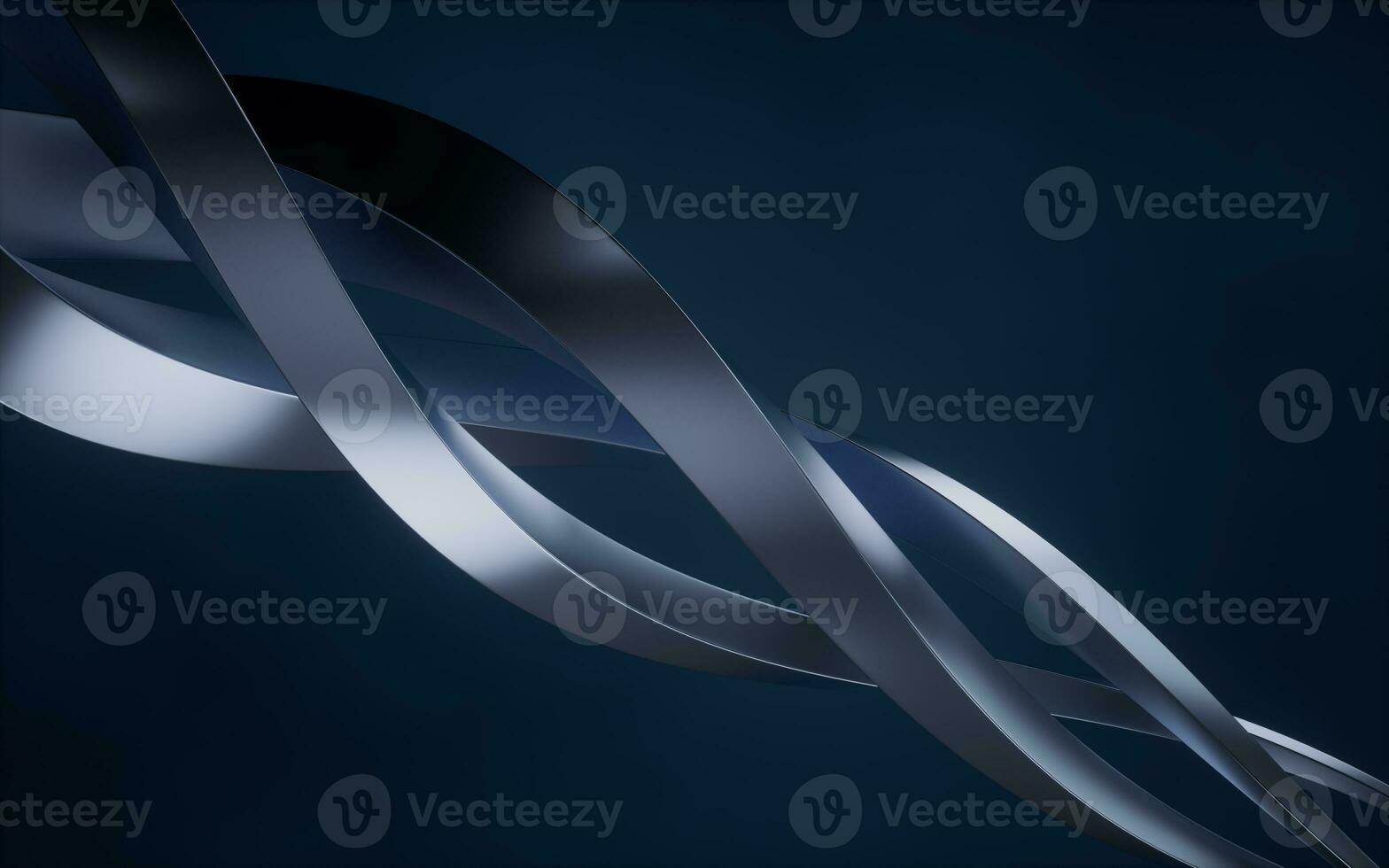 Metallic curve geometry background, 3d rendering. photo