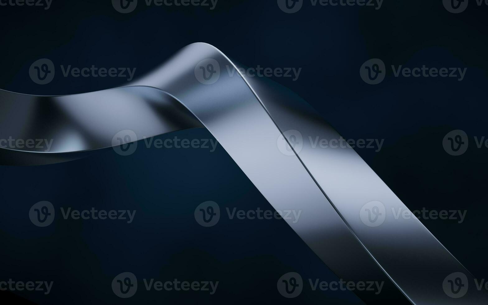 Metallic curve geometry background, 3d rendering. photo