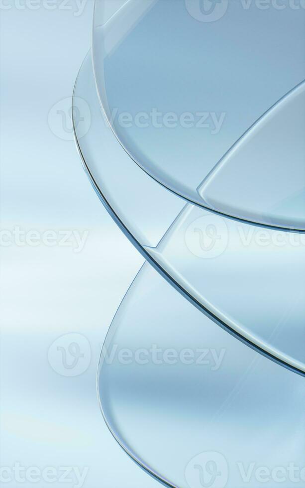 curva vaso con ligero iluminado, 3d representación. foto