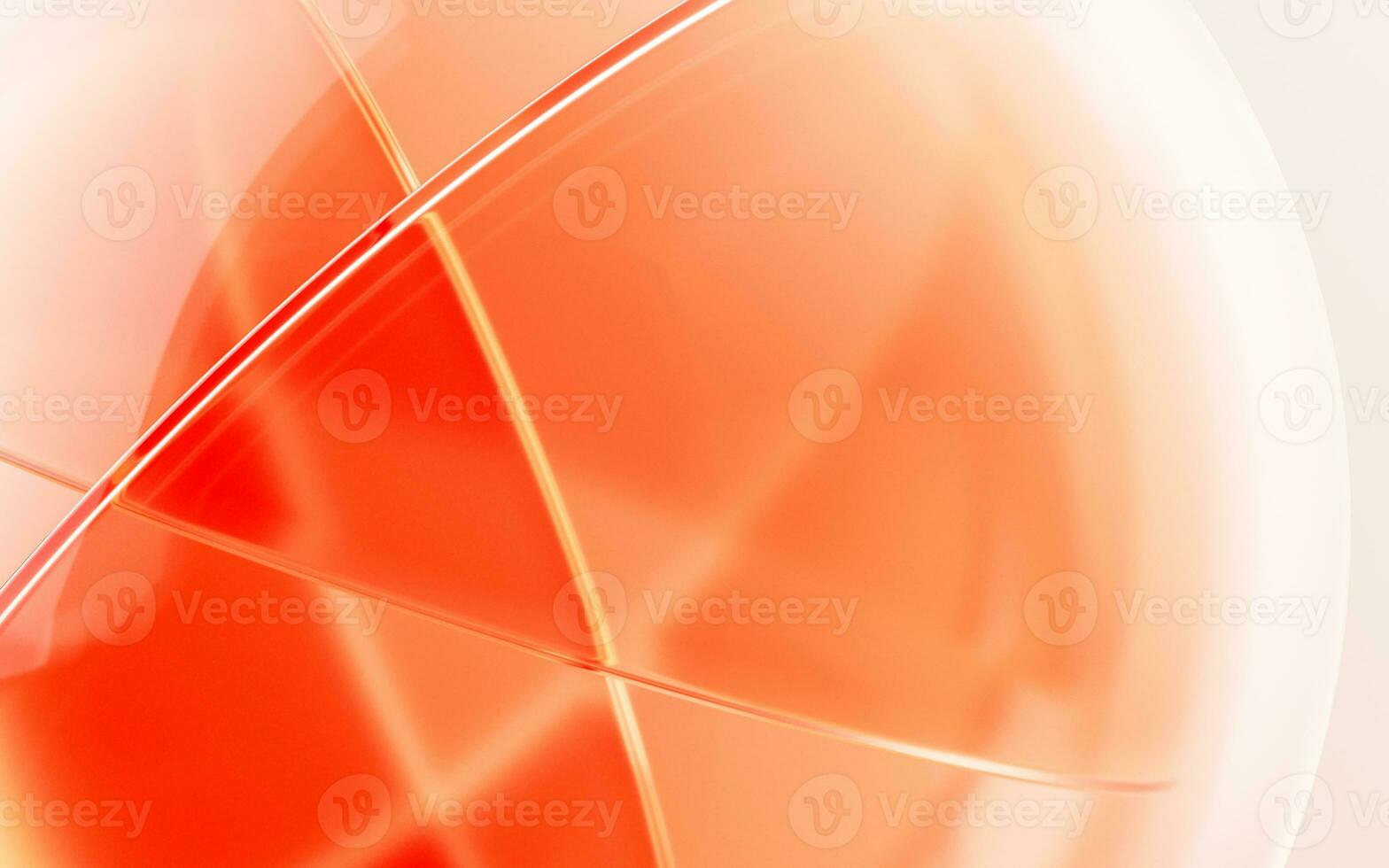 Transparent glass with gradient colors, 3d rendering. photo